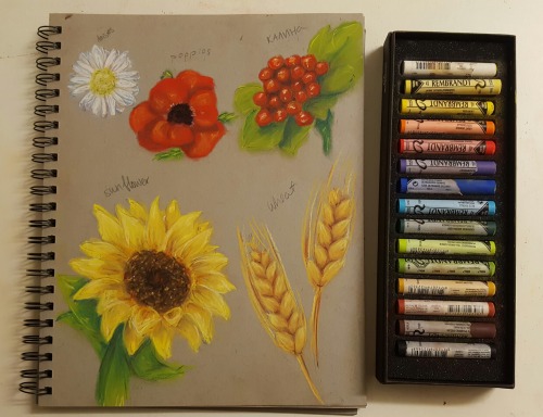 mika-doodles:Making a vinok. So far this is what I will be using but there will probably be more.