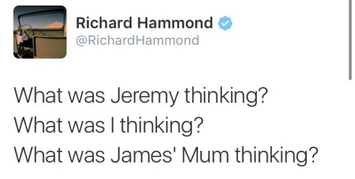 fuckyeahjeremyclarkson - clarksonhammondmayaddiction - Well the...