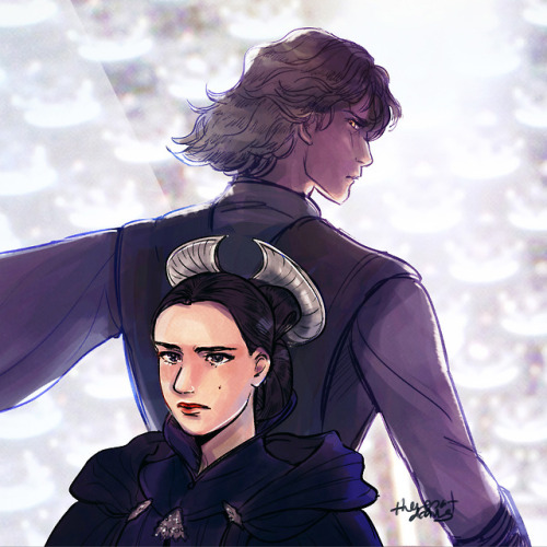 theresa-draws:Padme lives AU but Anakin still turned Sith