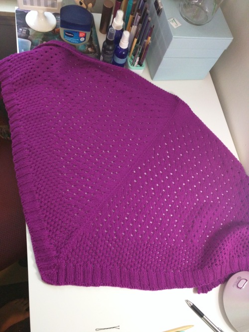 My first shawl ever: Campside. I’ve already ordered teal yarn to make another!