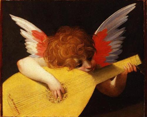 Rosso Fiorentino playing-putto-musician-angel-1518.