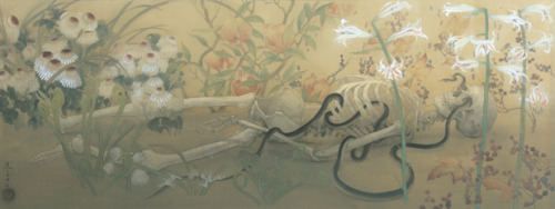 deathcubek:  Part of the Nine Stages of Decay (jp. kusōzu) paintings by Fuyuko Matsui Keeping up the