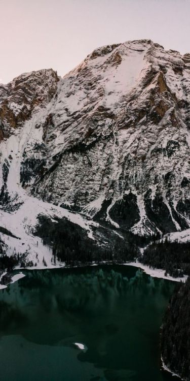 Dolomites, lake, Italy, forest, nature, mountains, 1080x2160 wallpaper @wallpapersmug : bit.l
