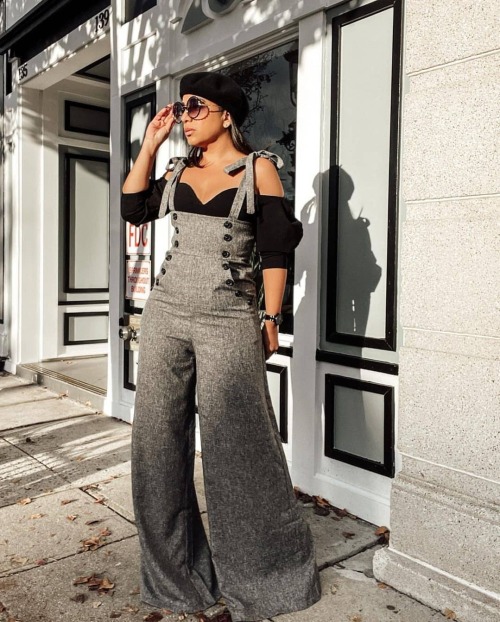 @juju.stylez Beret @zara Tabby Bag @coach Balloon Sleeve Top @zara (old) Jumpsuit @shein_us @sheino