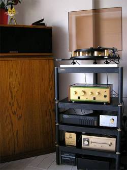 Leben CS-300X integrated amplifier/Michell Gyrodec-SME IV / Dynavector 20X-L/EAR 834P/Meridian 506/Klipsh Klipschhorns