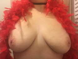 boobsnbush:  shake-mytomb:  shake-mytomb:  Just got home from 💋Rocky Horror💋Feelin cute :)Happy Halloween!💋💋👻🎃💀👽🕷💋💋  No love for this one? Y'all asked. Jeez.  😝💋   Reblogging again for fabulous tits.