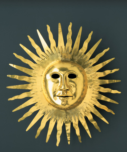 Sun mask with facial features of August II (the Strong) as Apollo, the Sun God, 1709 - maker: Johann