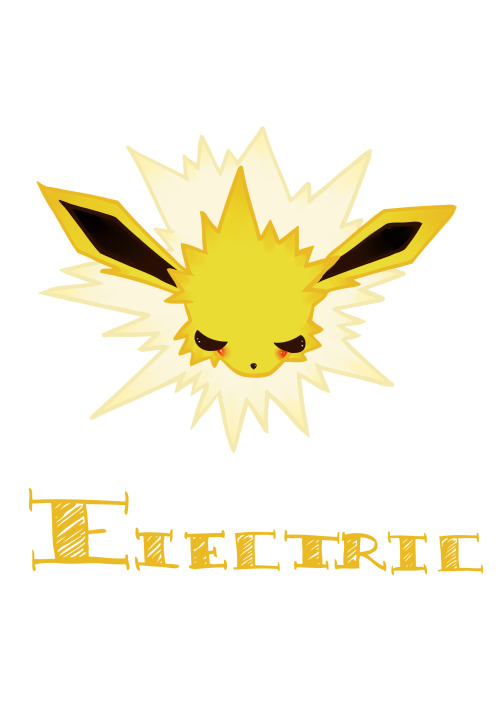 eeveelutions-and-friends:   What do you think about this work of mine? Jolteon is here! Go on my Redbubble Account 