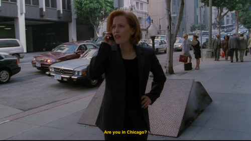 theparadigmshifts: so ? ?? did fox mulder fly to chicago early just. grinning ear to ear like, 
