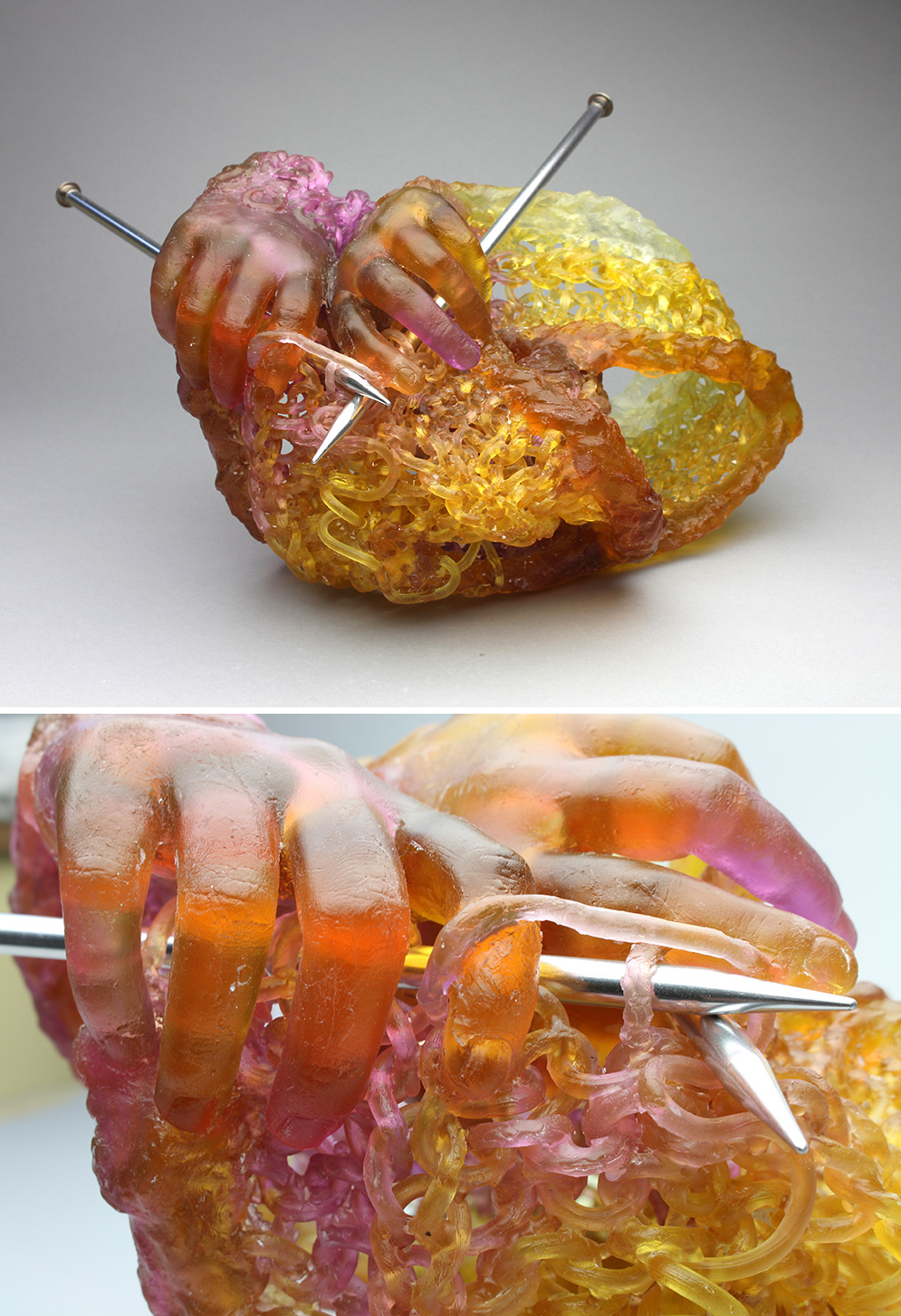 culturenlifestyle:  Exquisite Glass Art Sculptures Resemble Needles and Yarn by Carol