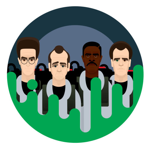 xombiedirge:  Part of the travelling art show, ‘Ghostbusters 30th Anniversary’, opening April 19th and ending at SDCC in conjunction with Gallery1988 / Tumblr. Slimer by Travis Louie / Tumblr Maybe I’ve Got a Milkbone by Jim Ferguson / Tumblr