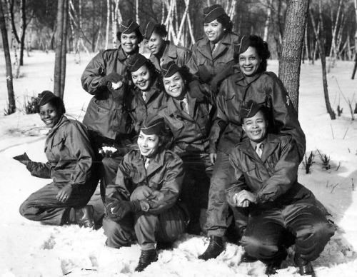 Women of the first contingent of African-African WACs (Women’s Army Corps) at Camp Shanks, New