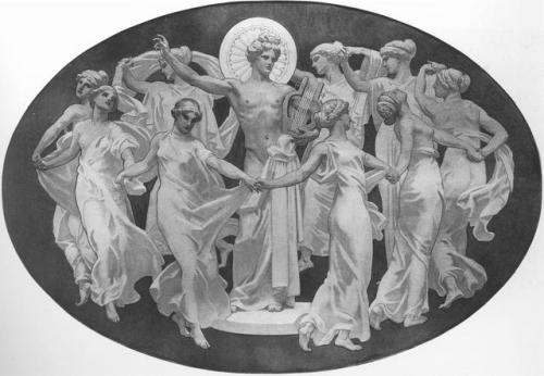 artist-sargent:Apollo and the Muses, 1916, John Singer SargentMedium: oil, canvas