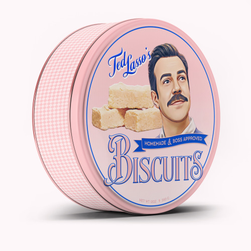 endlessblasphemy: Commemorative Ted Lasso Biscuit Tins, also on twitter—inspired by 