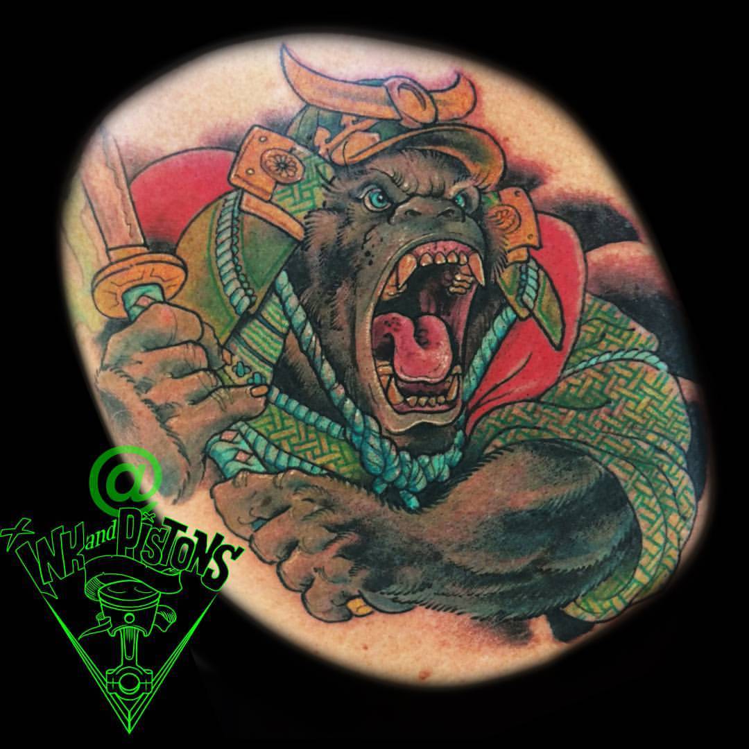 Steel Power Tattoo  Gorilla       William Boragina     gorilla japantattoo tattoo japanesetattoo tattooed japanesetattooart  oriental ink orientaltattoo tattoos bw blackandwhite  Facebook