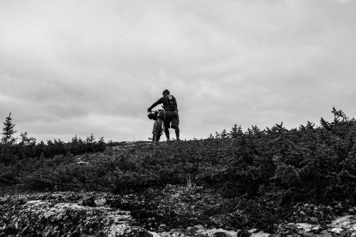 gubed43: Pushing the bike, somewhere lost in the Arctic