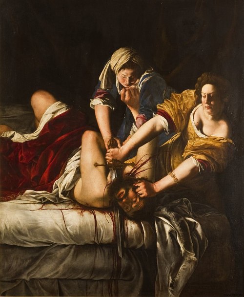 Artemisia Gentileschi : Judith Slaying Holofernes, 1620-21.