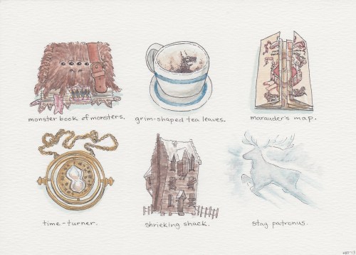 hannahbpacious: √ Harry Potter Inspired Illustrations A series of “artifacts” from