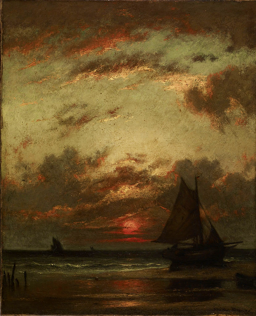 summerlilac:  Sunset on the Coast, 1870, Jules Dupre
