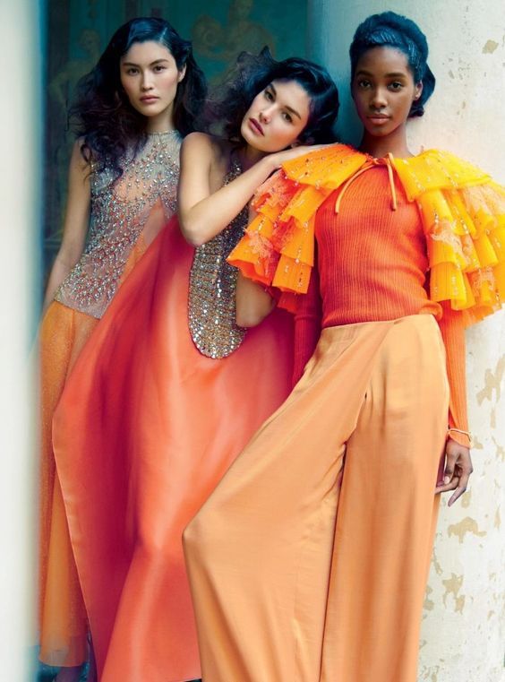 itshautephoto:Tami Williams, Ophelie Guillermand &amp; Sui He in Harper’s Bazaar