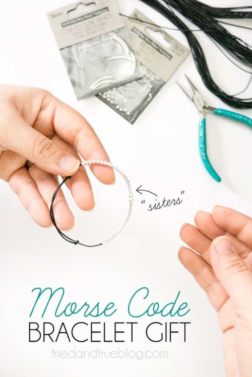 DIY Delicate Morse Code BraceletFind the tutorial for this DIY Morse Code Bracelet from Tried and Tr