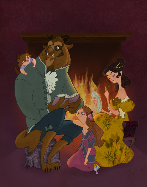 kathudsonart:Disney Beastly FamilyDid these over a period of about 4 years