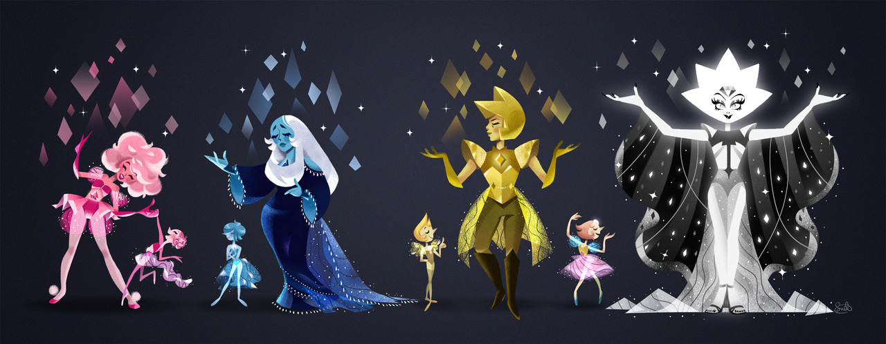 stalenobodykid:  Finished the Diamonds and their Pearls! The illustration with them