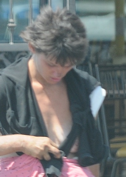 Well she was sporting some nipple.