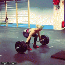 crossfitters:   Katrín Tanja Davíðsdóttir. FINALLY got the 80 kg (165#) snatch in training today! =) 