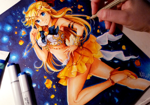 Venus Power Make Up! Yush!! Minako Aino as Sailor Venus in my custom fashion design eheh. The blue a