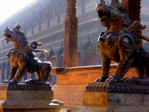 Lions at Bhaktapur, Nepal