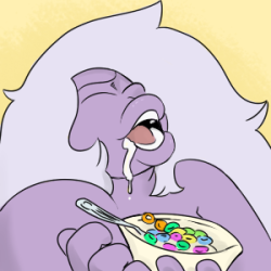 themanwithnobats:  nebulajam:  themanwithnobats:  Amethyst  for cereal  quickie for the Ceee and OH.  Lewdly funny!  &gt;lewd WHUT i thought it was standard practice to eat cereal   |:T