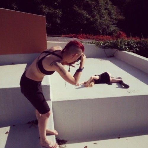 wildfoxwithowleyes:  @dwam shooting @lyliesuicide on the roof! So i glad i got to meet both <3 