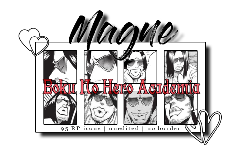 ⌠ 95 rp icons ⌡ - Hikiishi Kenji aka Magne of BNHACharacter: Hikiishi Kenji aka Big Sis MagFandom: B