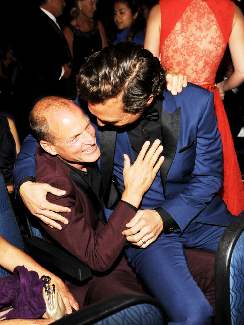 controlyourface-deactivated2018: Woody Harrelson and Matthew McConaughey in the audience at the 66th