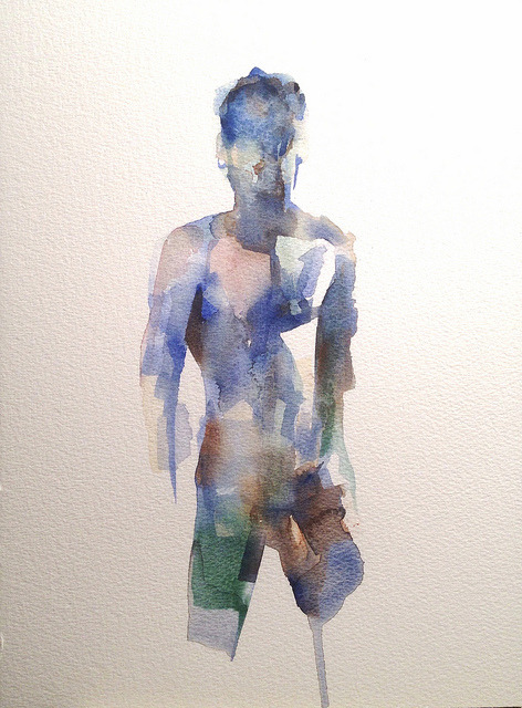 Sex raeburn10025:  Male torso 7 Watercolor  pictures