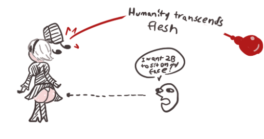 teh-canape: robo-guy:  captainkupo: That gundam “war is bad” pic but with 2b instead  