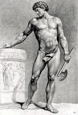 Gladiator with an Axe. Jean Jacques Francois