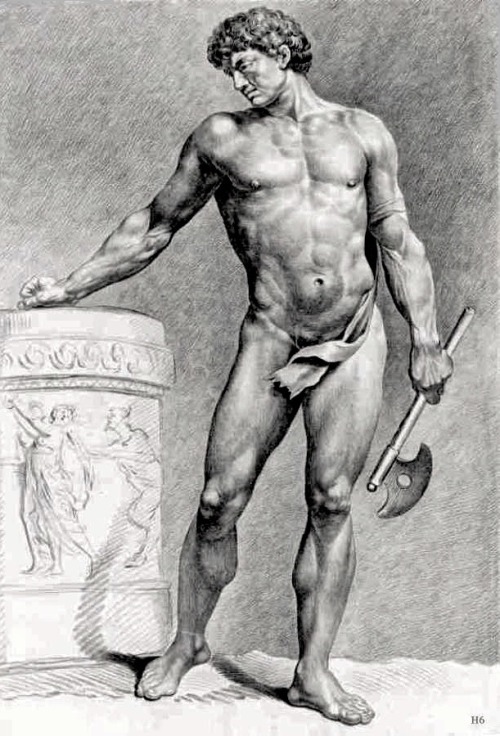 Porn photo Gladiator with an Axe. Jean Jacques Francois