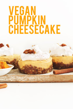 veganrecipecollection:  (via Vegan Pumpkin Cheesecake | Minimalist Baker Recipes) 