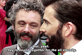 television: David Tennant & Michael Sheen Interview at the Good Omens Premiere  I live for Micha