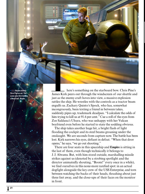 wannop-tietjens:  Star Trek Into Darkness feature from Empire Magazine (Feb 2013 iPad edition).  [I know you will buy the print copy because WHY WOULDN’T YOU but I figured people might want to see what awaits them.] 