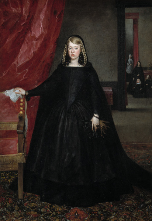 The Infanta Margarita Teresa of Spain n Mourning Dress by Juan Bautista Martínez del Mazo, 16
