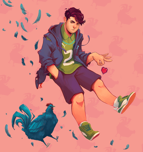 kiranightart:Chicken man!! I put so much time into that disaster of a sweatshirt.