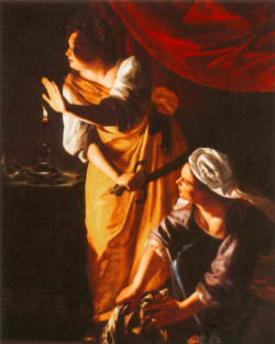 deadpaint:  Artemisia Gentileschi, Judith and her Maidservant with the Head of Holofernes (ca. 1625)