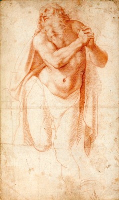 Workshop of Girolamo Muziano, Study of Saint