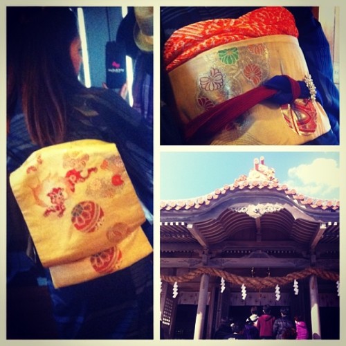 #初詣 #獅子 #普天間宮 #kimono #着物