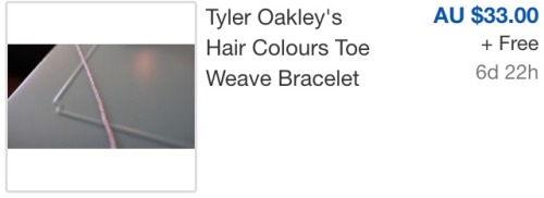 troyesivan:  daddyoakley:  can we just take a moment to appreciate the titles of the bracelets that troye’s auctioning on ebay  Selling these cutesy bracelets for LGBT youth in Australia, and BeyondBlue (a mental health charity)! Think of it as a donation