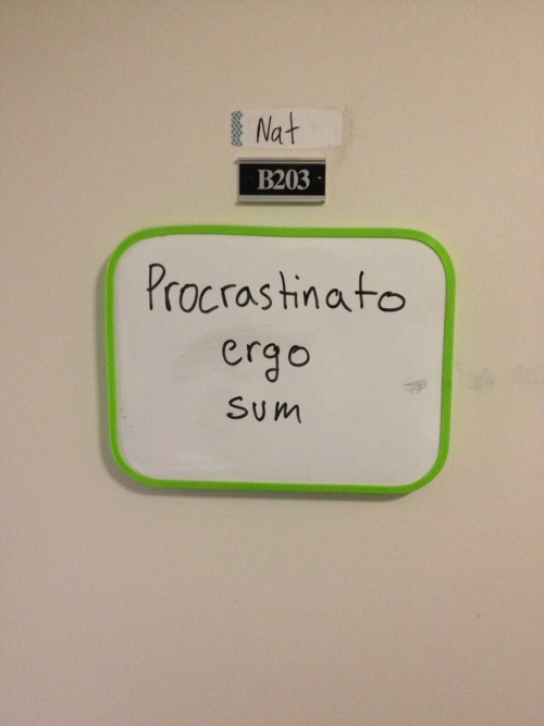 coniectanea:My new whiteboard quote!Hahahae! You don&rsquo;t just procrastinate&hellip; you 