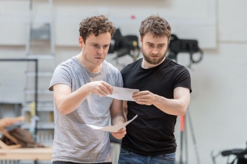 Take a first look at Daniel Radcliffe and Joshua McGuire in rehearsals for Rosencrantz &amp; Gui